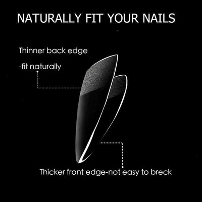 240pcs Half Covler Almond Prefiled Nail Tips Half Matte XS