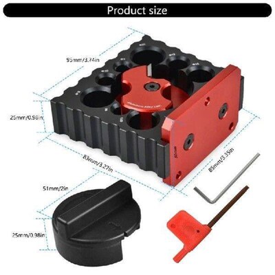 8 Hole Auxiliary Tool Adjustable Dowel Cutter Plate, for