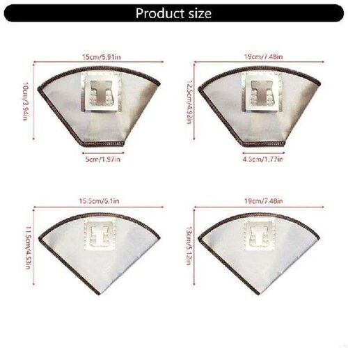 F19B Stainless Steels Fine Meshes Coffee Filter Reusable