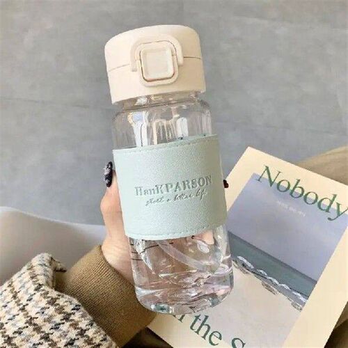 1Pc Creative Water Bottle with Straw Portable Cute Plastic