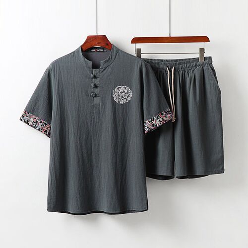 Chinese Style Linen Suit For Middle-aged And Elderly Men Cot