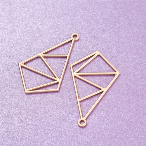 5Pcs 2023 New Hollow Frame Open Back Bezel Geometric Pendant
