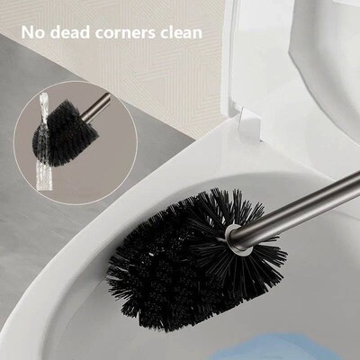 Bathroom Toilet Brush Holder Cleaning Tools Space Aluminum W