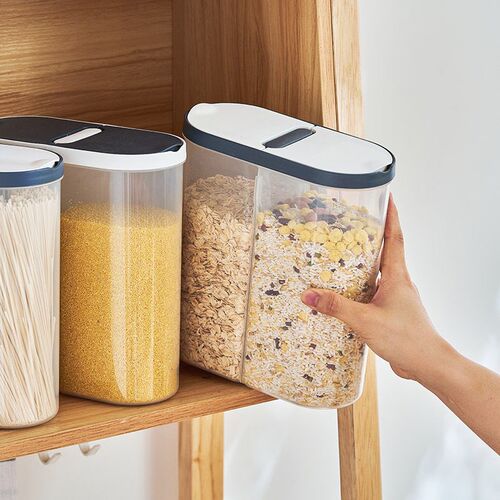 New Plastic Storage Container Pasta Rice Dispenser Cereals O