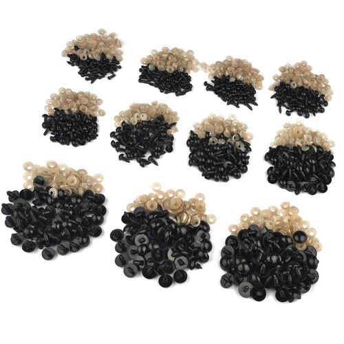 50/100pcs 5-20mm Black Plastic Safety Eyes For Toys Amigurum