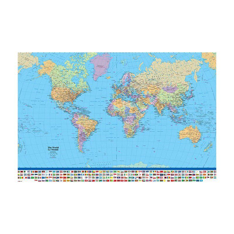 Political Map Of The World Miller Projection 5 Size Maxi Po - 实物图