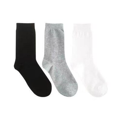 Socks Mens Mid-calf Socks Classic  And White Gray Business
