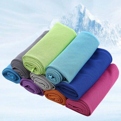 Portable Mini Silica Gel Set Cold Towel Polyester Fiber Outd