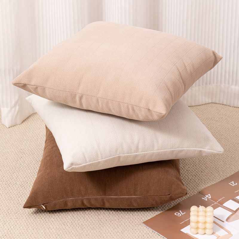 奶油风雪尼尔抱枕客厅枕头正方形咖棕大靠垫靠枕腰靠沙发靠背定制,居家布艺,靠垫/抱枕,淘宝优惠券,粉丝福利购,淘宝优惠卷