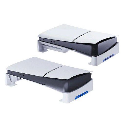 For PS5 Slim Base Stand Horizontal Holder with 4-Port