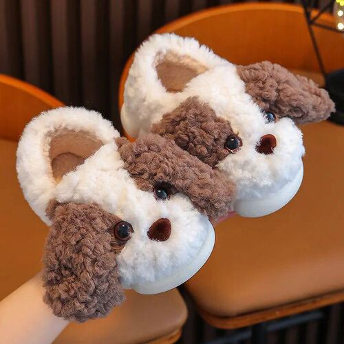 Boys Cotton Slippers Autumn and Winter Children Indoor Non-s