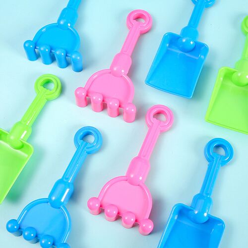 Kids Plastic Beach Toys Thickened Sand Digging Shovel Rake T