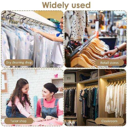 60 Pcs Garment Bags for Hanging Clothes Clear Plastic