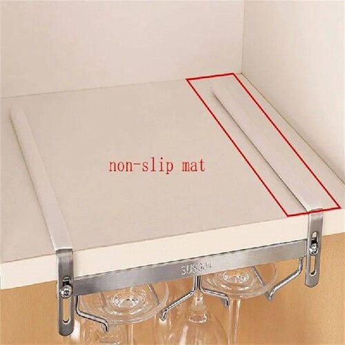 AB41-Adjustable Wine Glass Organizer Hanging Metal Wine