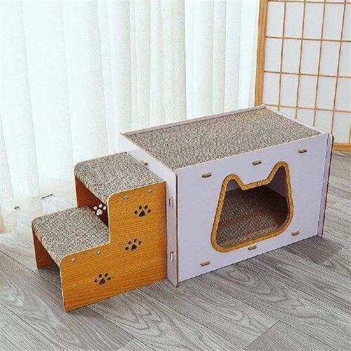 Cat Corrugated House Interactive Stairs for Kitten Small
