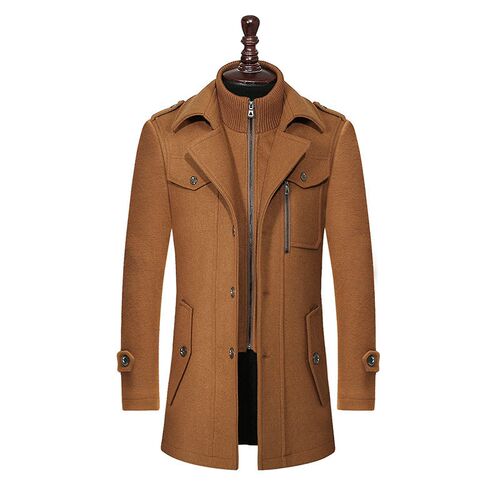 Autumn And Winter Mens Business Woolen Coat Fashion Double