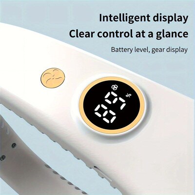 Portable Rechargeable Bladeless Neck Fan - 360 Cooling Wea