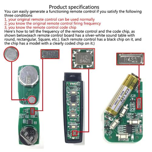 433MHz Auto Copy Remote Control Electric Garage Door Opener