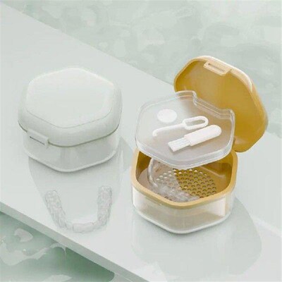 New Three Layers Invisible Braces Box Cleaning Box Soak Box