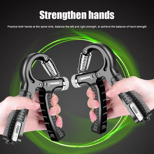 Adjustable R-Shaped  hand grip exercise power countable exer