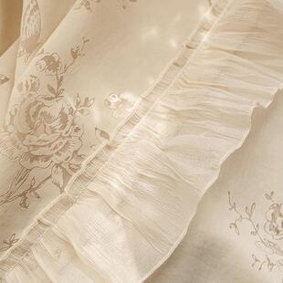 式轻奢蝴蝶花法窗纱白纱繁花镂空端客厅透光透人复古高不梦WIQ幻