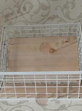 1镂空网格铁篮子CFR长方形宠铁丝收桌纳篮大号铁艺物框黑白色面收