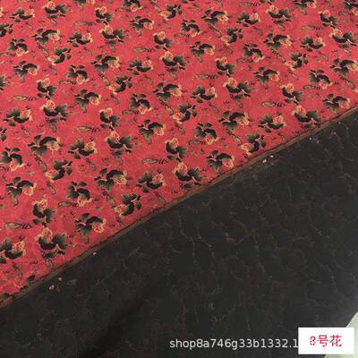 复古磅提花ZGV真绢裙纺香云纱丝布料40姆米重绢纺提花莨绸服装面