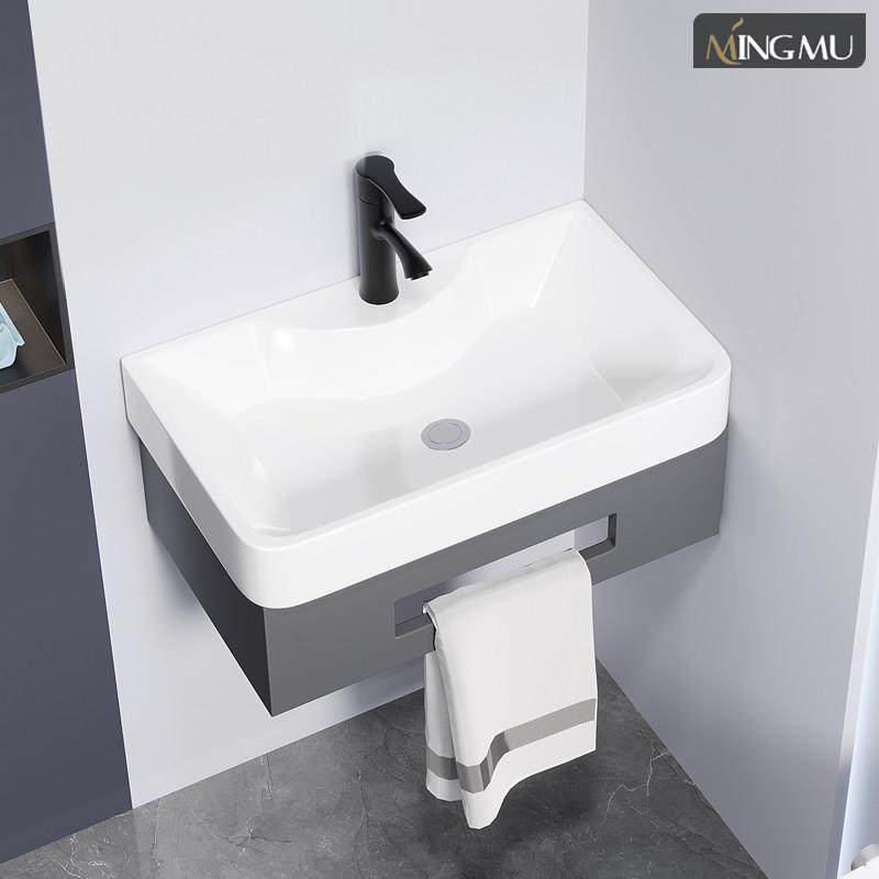 不锈钢洗脸盆挂墙式洗手盆小户型浴室简约洗面盆陶瓷一体洗手间,家装主材,挂墙式洗脸盆,淘宝优惠券,粉丝福利购,淘宝优惠卷