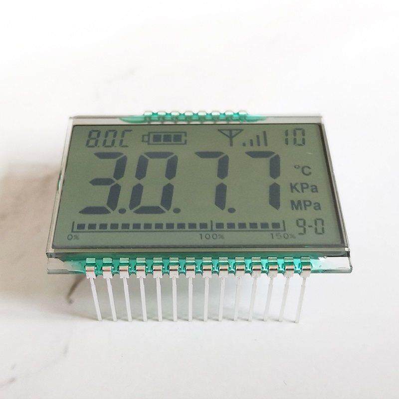HTN段码lcd屏超宽温4位8字段式液晶显示屏温度压力液晶屏GDC03077