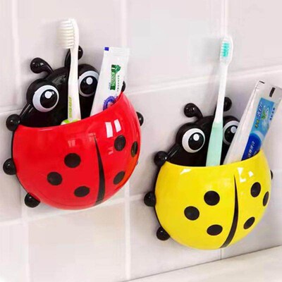 tooth brush holder wall suction hanger hook cartoon kids new