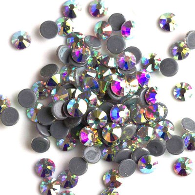 AAAAA Clear AB Crystal Hot Fix Rhinestone Glass Strass Hotfi