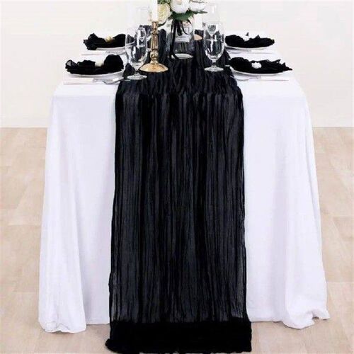 Wedding Party Table Runner Gauze Halloween Style Pleated