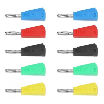 10pcs P3002 Test Probe Connector 4mm Nickel Plated Speaker B