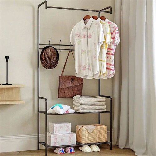 Floor-To-Floor Large Wardrobe HangersDouble Row Shelves for