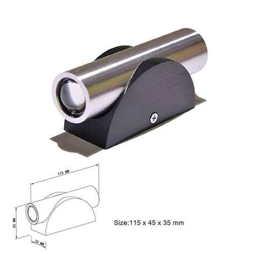 Modern Simple Aluminum Two-end Light Led Interior Wall Light