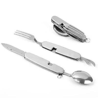 1pc Detachable Multi Tool Portable Picnic Camp Spoon Fold