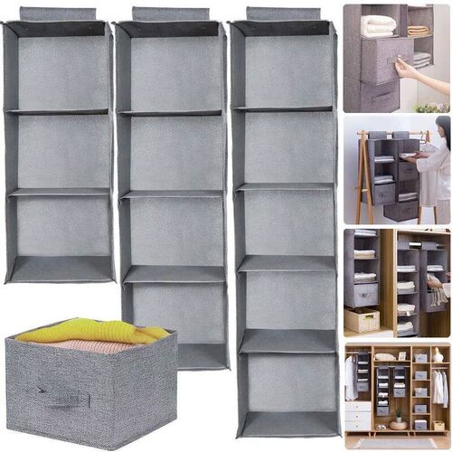 Hanging Closet Rack Shelf Tidy Hanger Wardrobe Storage Organ