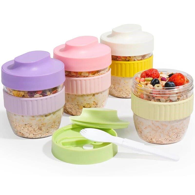 Breakfast Oatmeal Cereal Cup Portable Nut Yogurt Salad Cup w图片