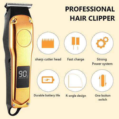 Professional Barber Hair Clipper Rechargeable Electric跨境专