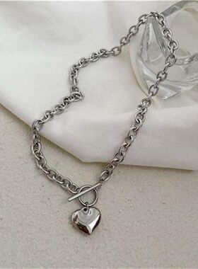 Ins personality cool style full body titanium steel love nec