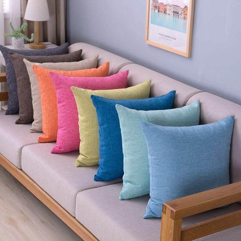 Overstuffed linen, throw pillows, oversize cushions, SOFA SO图片