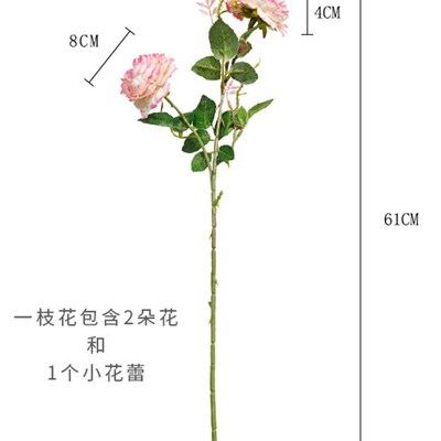1 Bouquet Artificial Flowers Fall Vivid Peony Fake Leaf Wedd