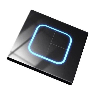 Modern Electrical Light Switches Tempered Glass Panel Wall