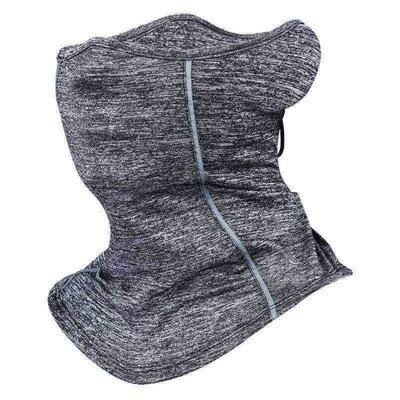 Reflective Strip Design Ice Silk Neck Gaiter Outdoor Dust Su