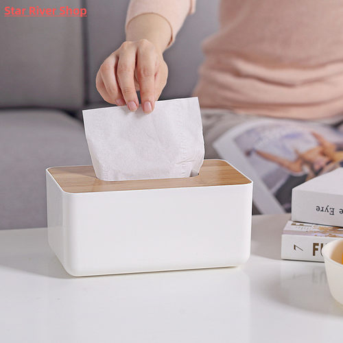 Japanese Tissue Box Wooden Cover Toilet Paper Box Solid Wood