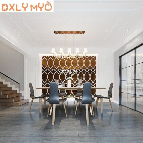 3D Large Wall Sticker Geometry Pattern Acrylic Mirror Wall