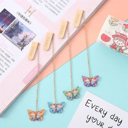 Butterfly Metal Bookmark School Supplies Marque Page Book Ac