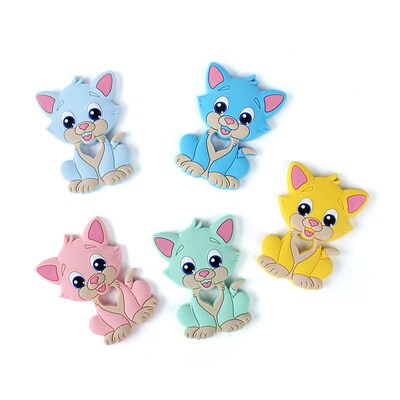 1pc Silicone Baby Teether Cartoon  Animal BPA Free Food Grad