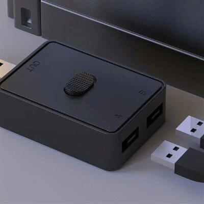 USB3.0 DualPort KVM Switcher Printer Sharing SwitchSelector