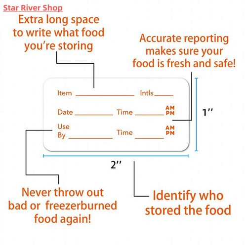 Dissolvable Food Labels by Food Safe 2*1 Kitchen Storage